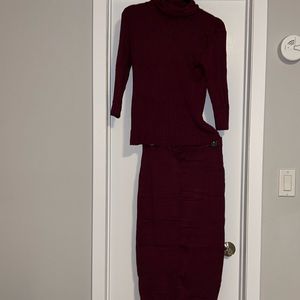 Eva Mendes for New York & Company Sweater Top & Skirt Set (Size M)